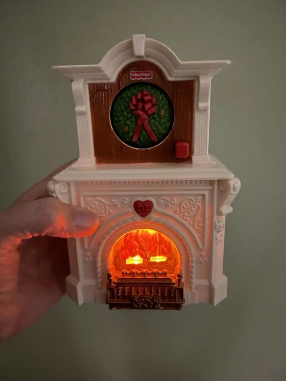 Fisher Price Loving Family Dollhouse Fireplace Music Sounds Lights Holiday Works